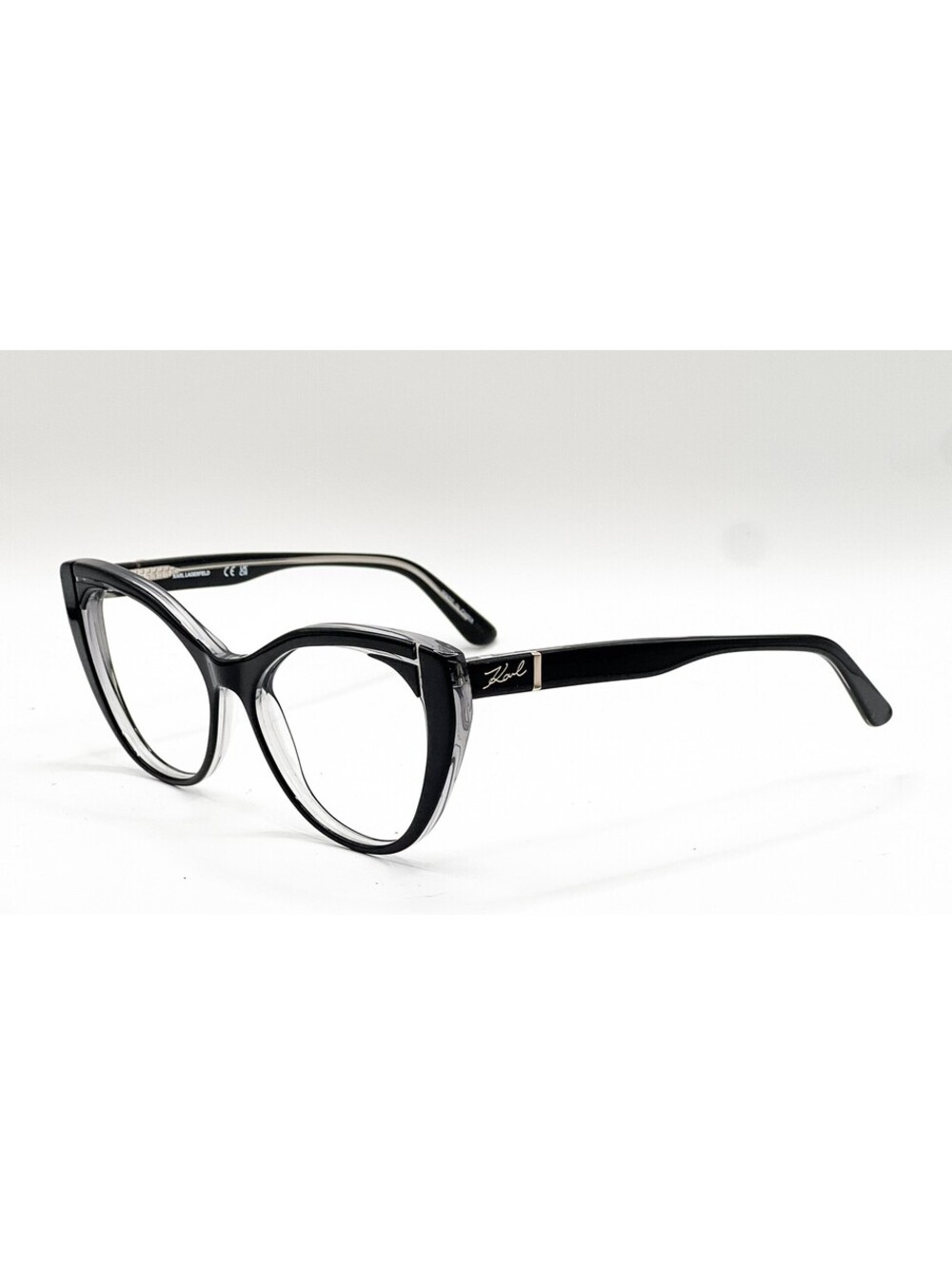 Karl Lagerfeld Kl6078 005 Black On Transparent Authentic Eyeglass Frames 52-16